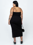 product Princess Polly Asymmetric Neckline  Oscar Midi Dress Black Curve