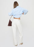 Ellanor Low Rise Slouch Denim Jean White