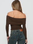 Myrina Long Sleeve Top Brown