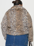 Popstar Jacket Cream Cheetah Curve