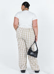 product Princess Polly  Archer Pants Beige Plaid Curve