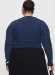 Raldor Long Sleeve Top Navy Curve