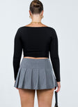 product Motel Senona Skirt Pinstripe Grey Princess Polly  Mini Skirts 