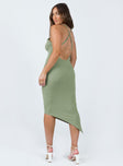 product Princess Polly Asymmetric Neckline  Deme Maxi Dress Sage