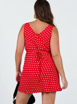 product Princess Polly Scoop Neck  Nellie Mini Dress Red Polka Dot