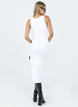 product Princess Polly Crew Neck  Ebony Midi Dress White