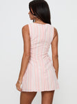 Earlie Mini Dress Pink Stripe