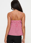 Mirabellah Frill Top Red Gingham