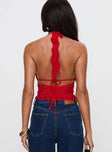 Only Angel Halter Top Red