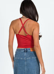 product Princess Polly Sleeveless Square Neck  Wandella Tank Red