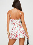 Karena Mini Dress White / Red Floral Tall