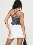 back view of model wearing Princess Polly Celebrations Mini Skirt White Mini Skirts 