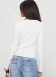 Malgit Long Sleeve Top White