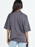 product Princess Polly Full Sleeves High Neck  Vedo Oversized Tee Grey