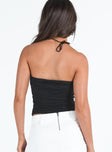 product Princess Polly Sleeveless Asymmetric Neckline  Cecile Strapless Top Black