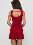 Lovely Mini Dress Burgundy