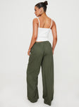 product Princess Polly High Waisted Pants  Ogilvie Linen Blend Pants Olive