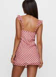 Marseilla Mini Dress Red Check