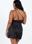 product Princess Polly Asymmetric Neckline  Mileah Backless Mini Dress Black