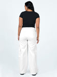 product Princess Polly High Waisted Pants High Waisted Pants  Alexis Cargo Pants White