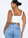 product Princess Polly Sleeveless Square Neck  Kalbarri Corset Top White