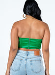 product Princess Polly Sleeveless Asymmetric Neckline  Buckner Strapless Top Green