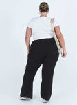 product Princess Polly High Waisted Pants  Allen Ribbed Pants Black Curve