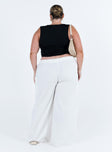 product Princess Polly High Waisted Pants  Brunie Pants White Curve