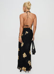 back view of model wearing Princess Polly Yasminn Maxi Dress Multi Plunger 