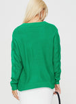 Partree Cable Knit Sweater Green