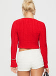 Hold Your Hand Cardigan Red