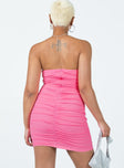 product Princess Polly Asymmetric Neckline  Adelyn Strapless Mini Dress Pink