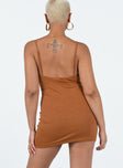 product Princess Polly Asymmetric Neckline  Holmwood Mini Dress Rust