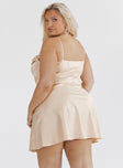 product Princess Polly Crew Neck  Spotlight Mini Dress Champagne Curve