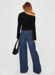 product Princess Polly High Waisted  Naylor Wide Leg Jeans Mid Blue Denim