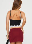 back view of model wearing Princess Polly Kairola Top Black Sleeveless Square Neck 