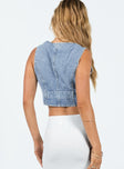 product Princess Polly Sleeveless Sweetheart  Burrows Denim Vest