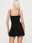 Radiante Scalloped Mini Dress Black