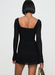 Lanchester Long Sleeve Mini Dress Black