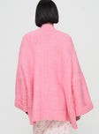 Paisleigh Cable Knit Cardigan Pink