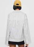 Spiri Shirt White / Black Stripe