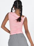 product Princess Polly Sleeveless Asymmetric Neckline  Beller Top Pink