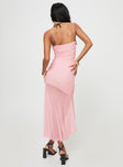 product Princess Polly Crew Neck  Bellair Mesh Maxi Dress Pink