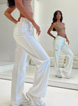 product Princess Polly Mid Rise  Johnston Wide Leg Jeans White