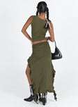 product Rendezvous Maxi Skirt Olive Princess Polly  Midi Skirts 