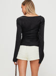 Mariah Long Sleeve Top Black