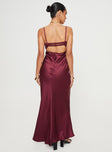 product Princess Polly Crew Neck  Fadyen Bias Cut Maxi Dress Burgundy