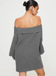 product Princess Polly High Neck  Deya Off The Shoulder Mini Dress Grey