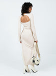 product Princess Polly High Neck  Barossa Long Sleeve Midi Dress Cream