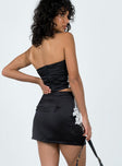 Front view of model wearing  front Sittella Mini Skirt Black Princess Polly  Mini Skirts 